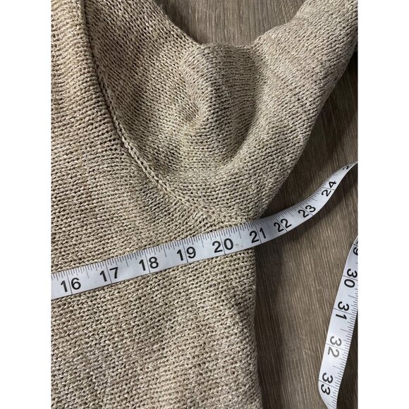 Coldwater Creek Brown Knotted Satin Lined Hook and Loop Cardigan Sweater - Picture 8 of 10